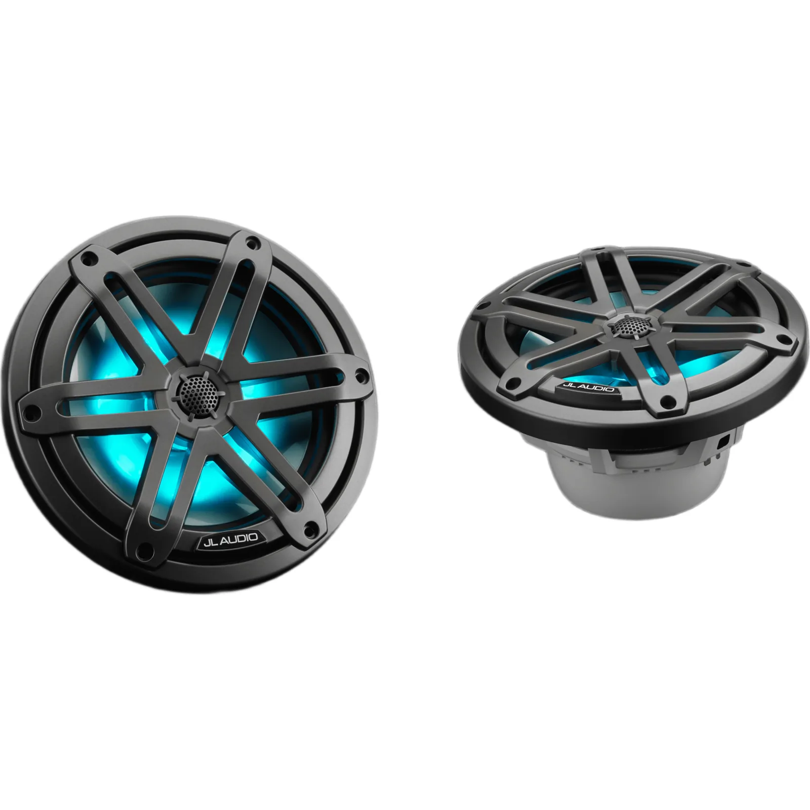 Bocinas Náuticas JL Audio M3 / 7.7" / Coaxial / 70 W RMS / LED RGB / Rejilla Deportiva Gris / 90.5 dB / 45 Hz-25 kHz / 4 &Omega;