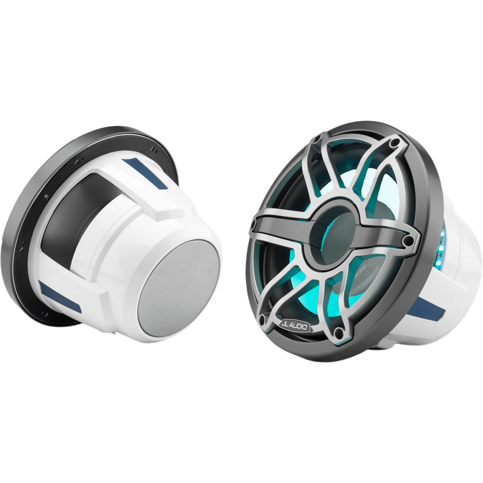 Subwoofer Náutico 10" / 250 W RMS / 4 &Omega; / LED Transflective™ / Rejilla Deportiva de Titanio / Deflector Infinito o Caja Sellada / Marino
