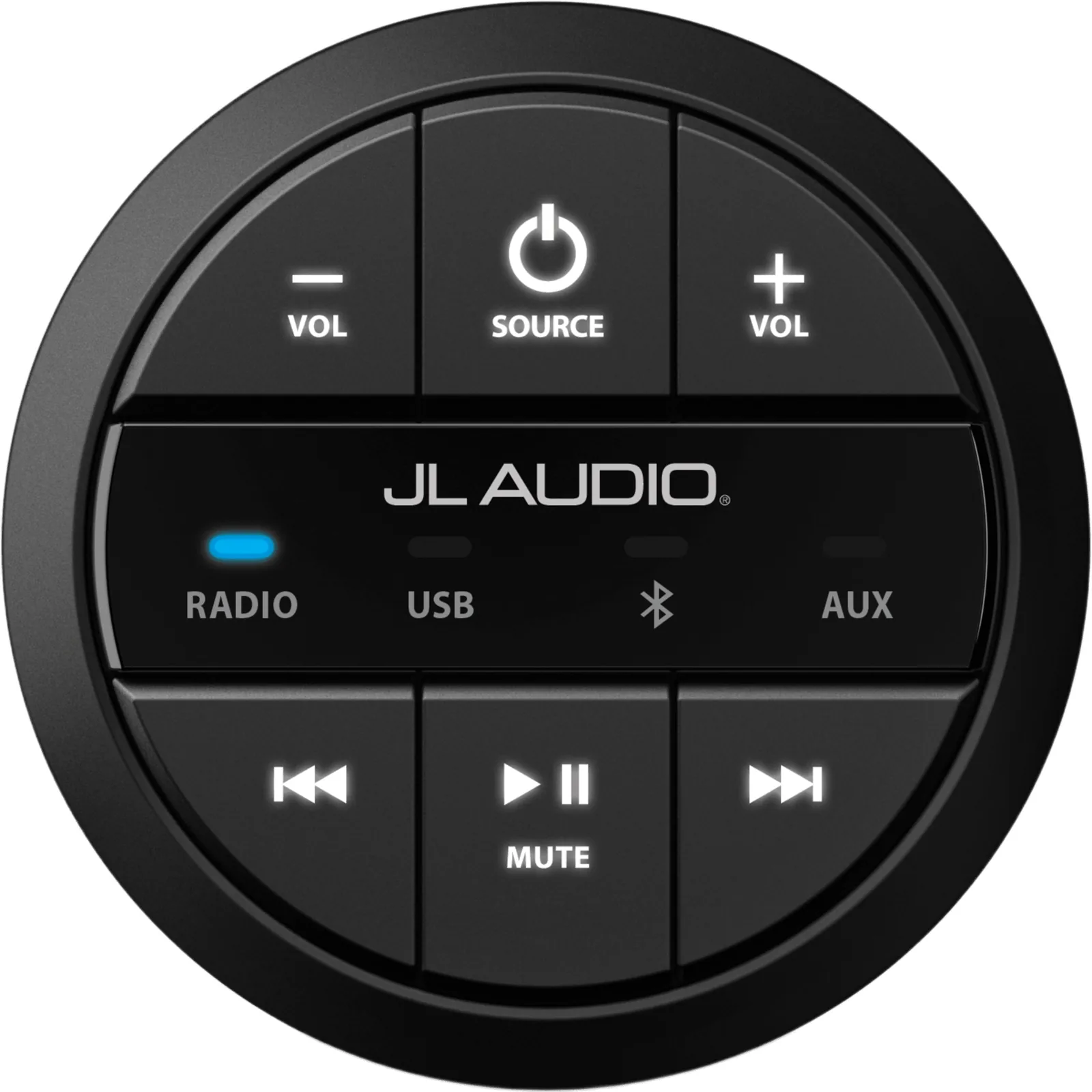 Mando a Distancia con Cable / Para Unidad Fuente MediaMaster / Indicador de Fuente LED / IP67 / NMEA 2000 / Bluetooth hasta 22.8 m (75 ft)