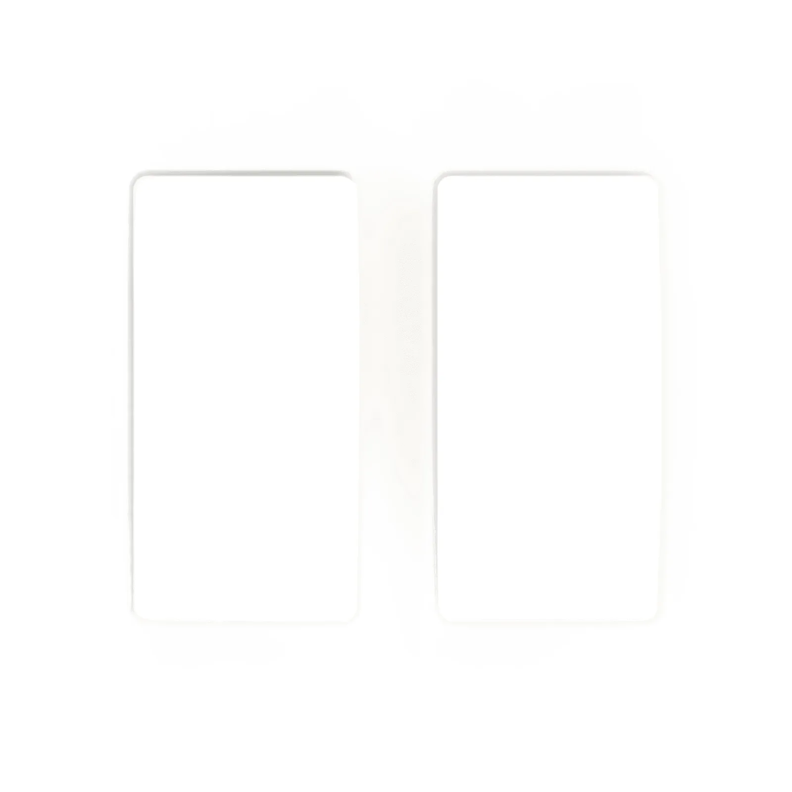 Placa de pared sin tornillos visibles de 2 espacios (2 gang), acabado satinado color Snow, para atenuadores y controles Lutron de apertura estilo designer