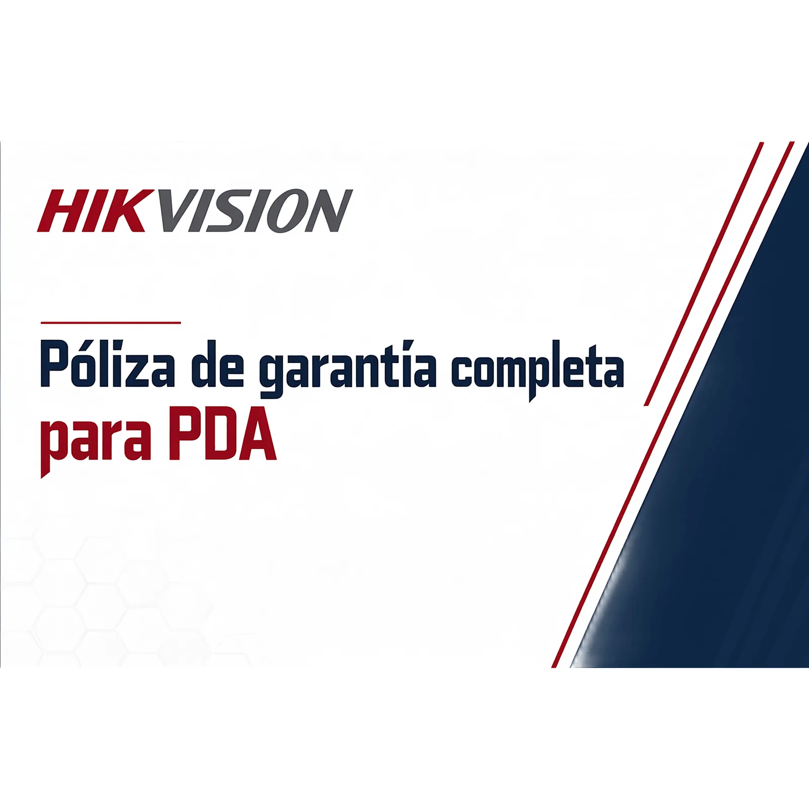 Póliza de garantía completa para 3 años / aplicable solo a PDA Hikvision