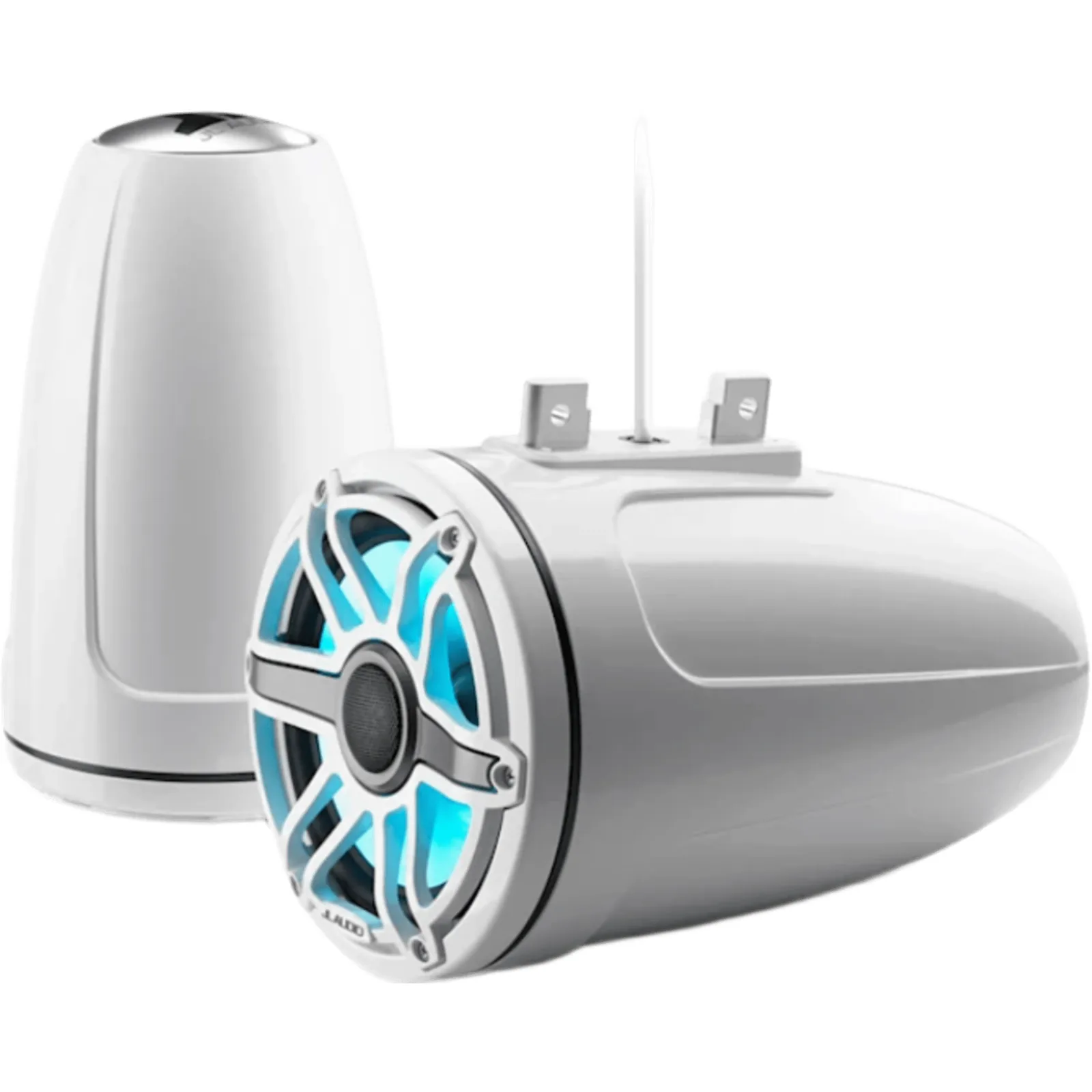 Bocinas Cerradas para Torre / JL Audio M6 / 7.7" / Coaxial Cerrado / LED Transflective™ / Rejilla Deportiva Blanca / 100 W RMS / 4 &Omega; / 45 Hz-25 kHz / 91 dB / Colores Blanco Clásico, Blanco Deportivo o Titanio