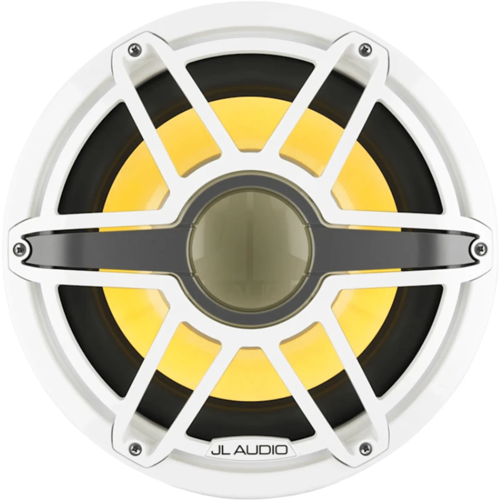 Subwoofer Náutico / 12" (304.8 mm) / LED Transflective™ / Rejilla Deportiva Blanca / Deflector Infinito / 600 W RMS / Impedancia 4 &Omega; / Cono de Polipropileno Relleno de Mica / Bobina de Voz 4" (102 mm)