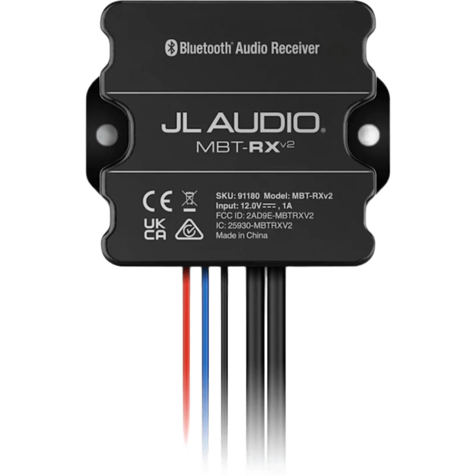 Receptor Resistente a la Intemperie / Bluetooth / IPX7 / Dimensiones 58 x 67 x 20 mm (2.28 x 2.64 x 0.79 in) / Alimentación 10-16 V CC / Alcance Bluetooth hasta 11 m (35 ft) / Salida Pre-out RCA y Línea / Tecnología Multi-Zone
