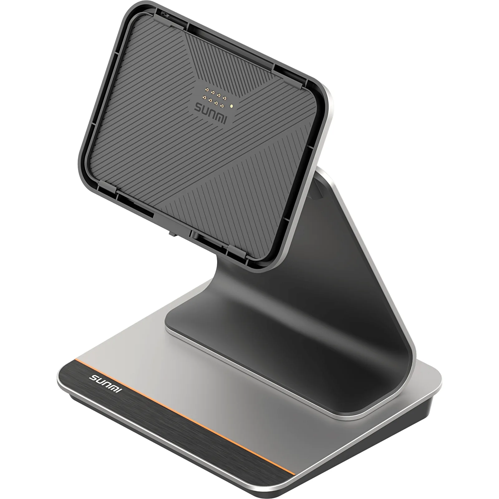 Base de Escritorio / Dock para CPAD / Sin Escáner / Pogo Pin / USB Type-C Carga / USB Type-C Datos / 2 Puertos USB Type-A / Dimensiones 211 × 156 × 132.5 mm