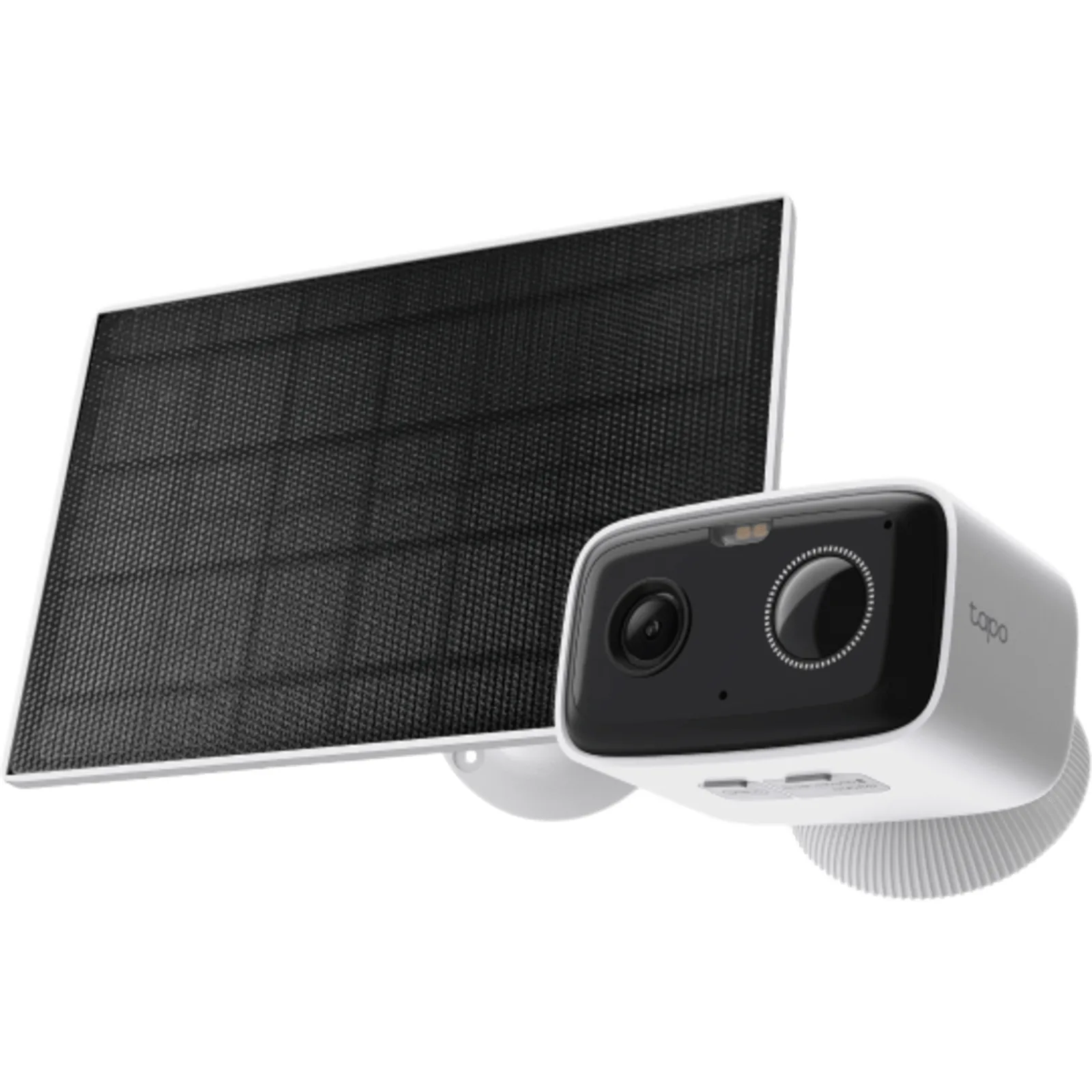 Kit Cámara de Seguridad Solar / 1080P Full HD / Batería Recargable 5,200 mAh / Autonomía 180 Días / Panel Solar con Cable 1 m (3.28 ft) / Visión Nocturna a Color / Detección de Personas por IA / Sirena 70 dBA / IP