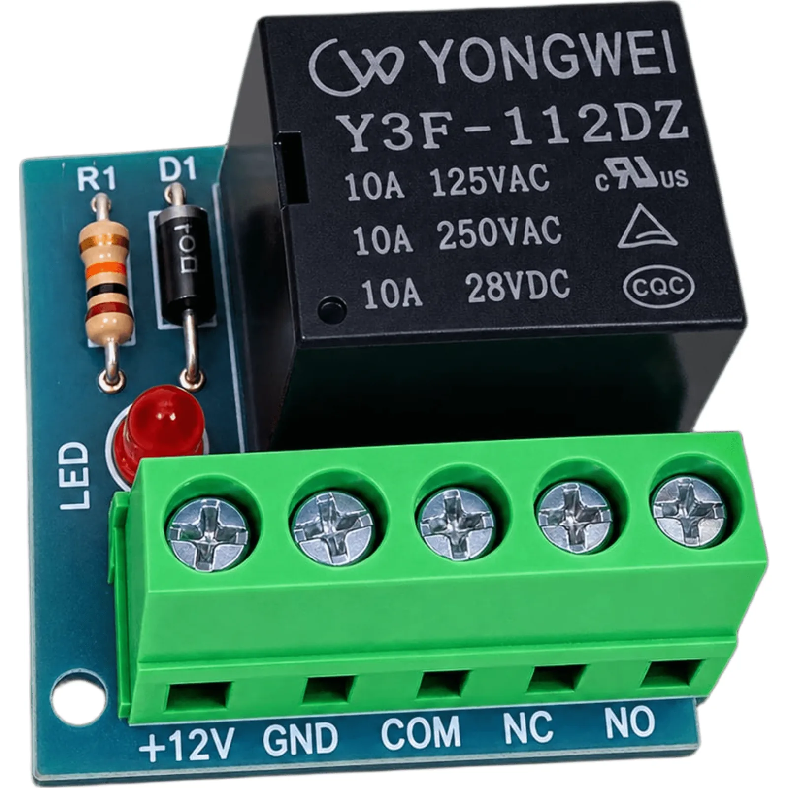 Módulo de relevador 12 VCC con salida NO/NC/COM 3A / para todo tipo de aplicaciones