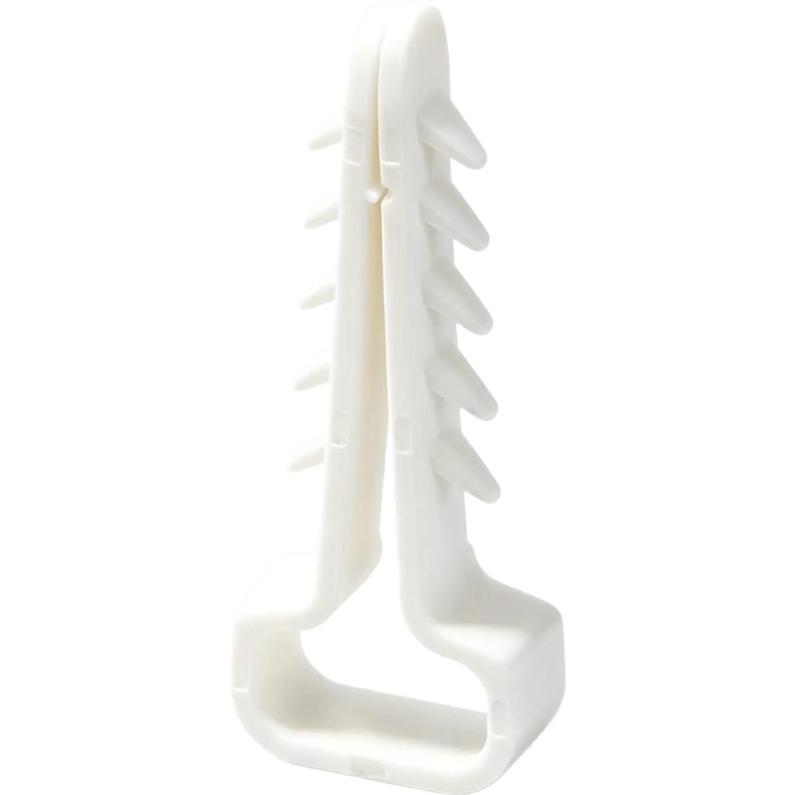 Grapa Taquete de Nylon para Fijación de Cables en Interior y Exterior / Color Blanco / 6 × 10 mm / Paquete con 100 Piezas
