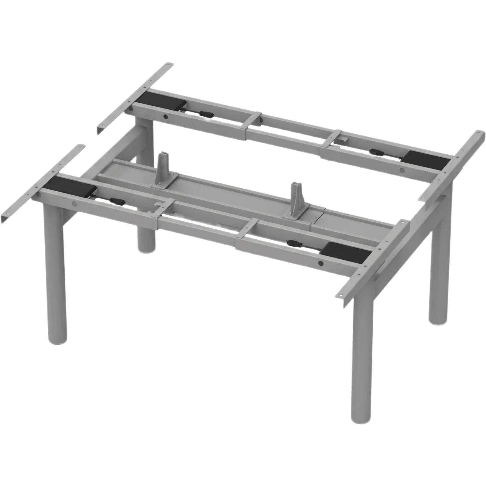 Base de Escritorio Motorizado Profesional y Robusta para Mesas de Trabajo Duro / Altura Ajustable 70-120cm / Estructura Estable / Funcionamiento Suave / 3 Preset de Posiciones / Color Gris / Soporta hasta 120Kg de carga