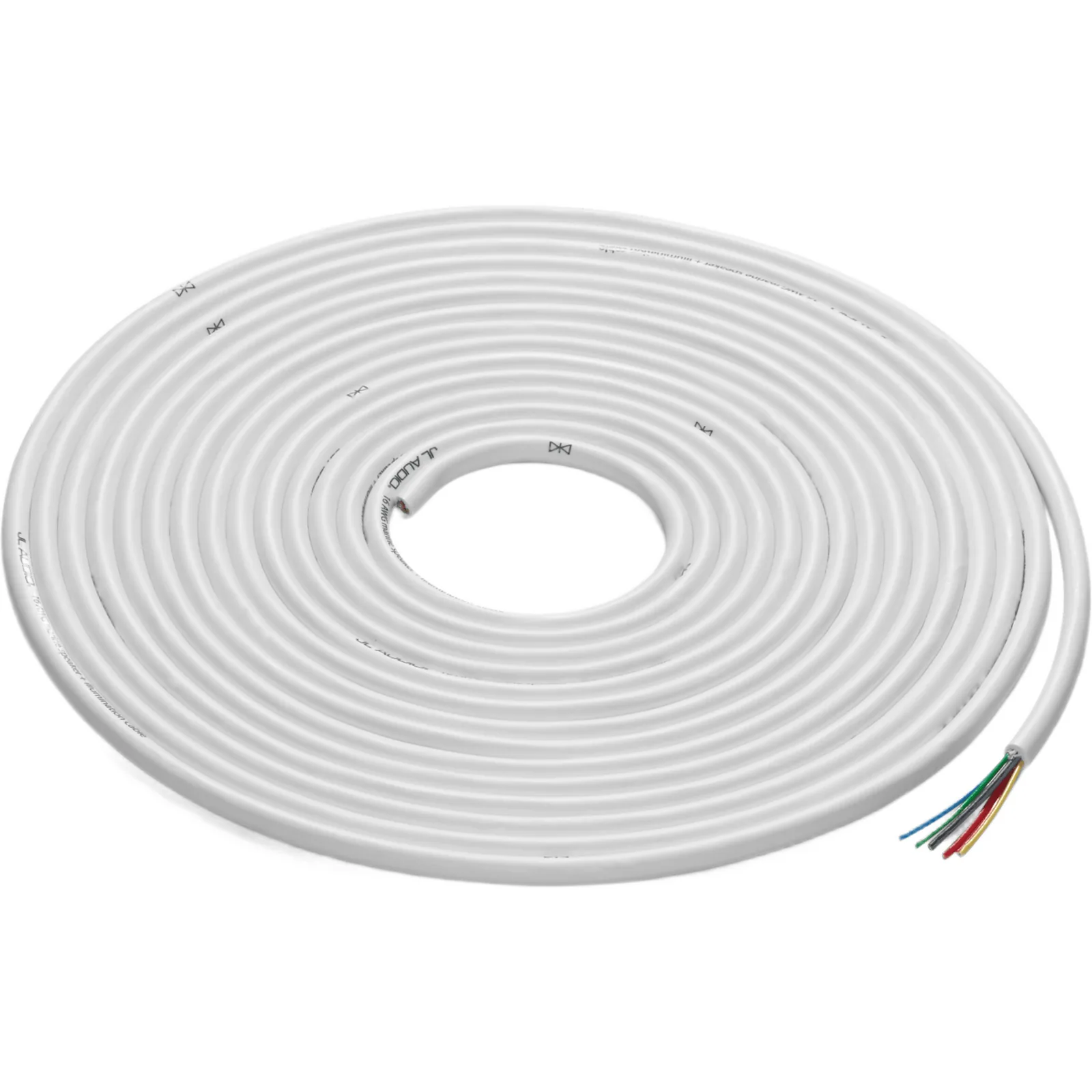 Cable Multifunción / 25 pies (7.62 m) / 6 Conductores / 2 × 16 AWG + 4 × 20 AWG / Cobre OFC Estañado / Cubierta PVC Grado Marino / Color Blanco