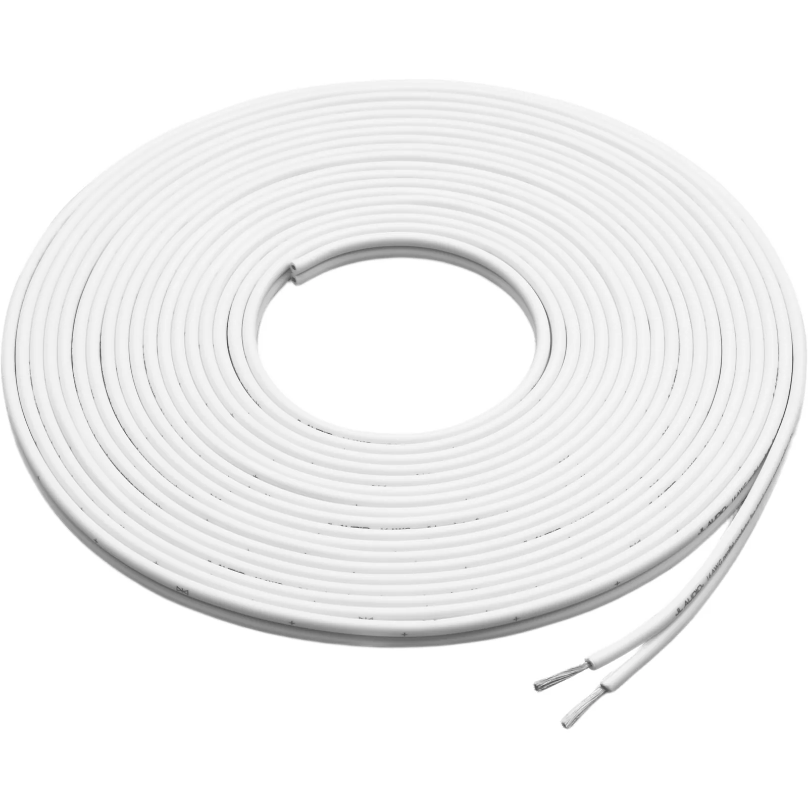Cable de Altavoz Marino / 12 AWG Real / Dos Conductores Paralelos / Cobre OFC Estañado / Cubierta PVC Blanca / 380 pies (115.82 m) / Bobina