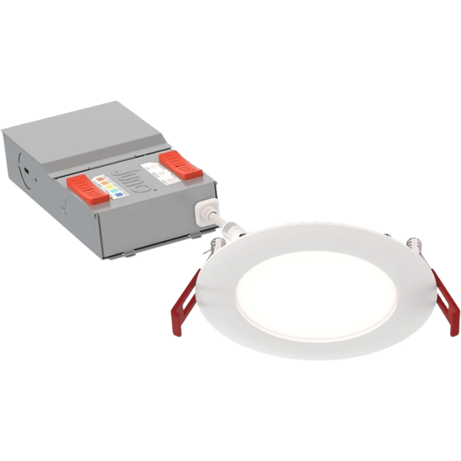 Luminaria LED Empotrado de 6" / Lúmenes Conmutables 800/1050/1300 lm / Temperatura de Color Ajustable 2700K-5000K / CRI 90 /16W / 120V / Acabado Blanco Mate / Atenuación Triac 100%-10% / Clasificado IC / Apto para Lugares Húmedos