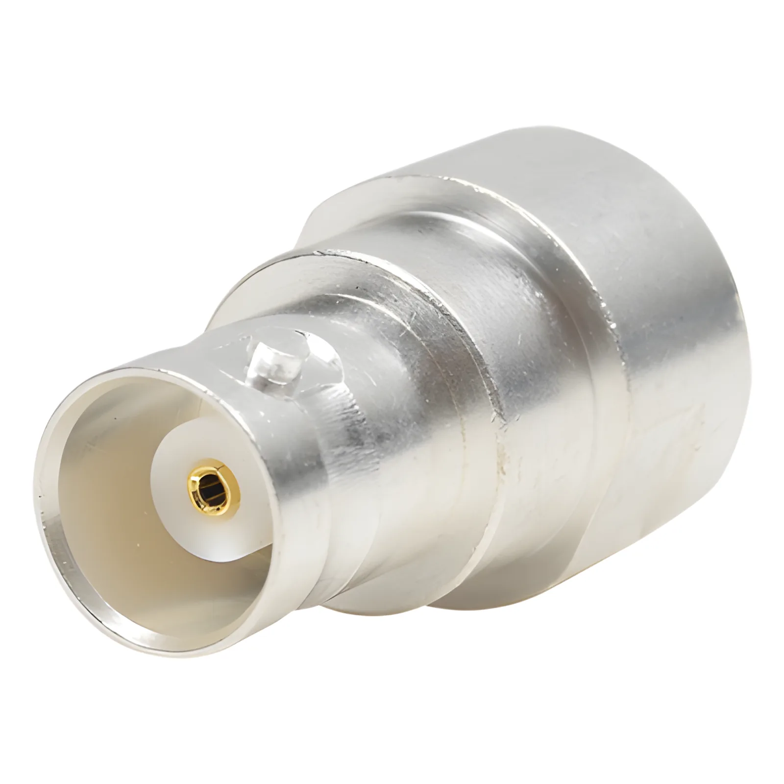 Adaptador UNIDAPT Hembra a BNC Hembra. Plata / Oro / Teflón.