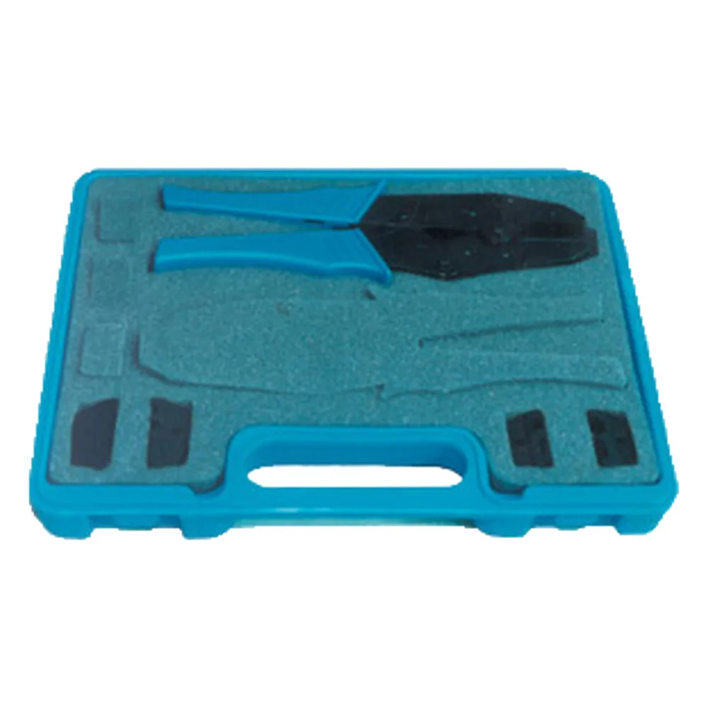Kit de Pinzas (RFA-4005-20) con 2 Juegos de Mordazas (RFA-4005-01 y RFA-4005-02) para Instalar Conectores de Anillo Plegable, Incluye Estuche de Plástico