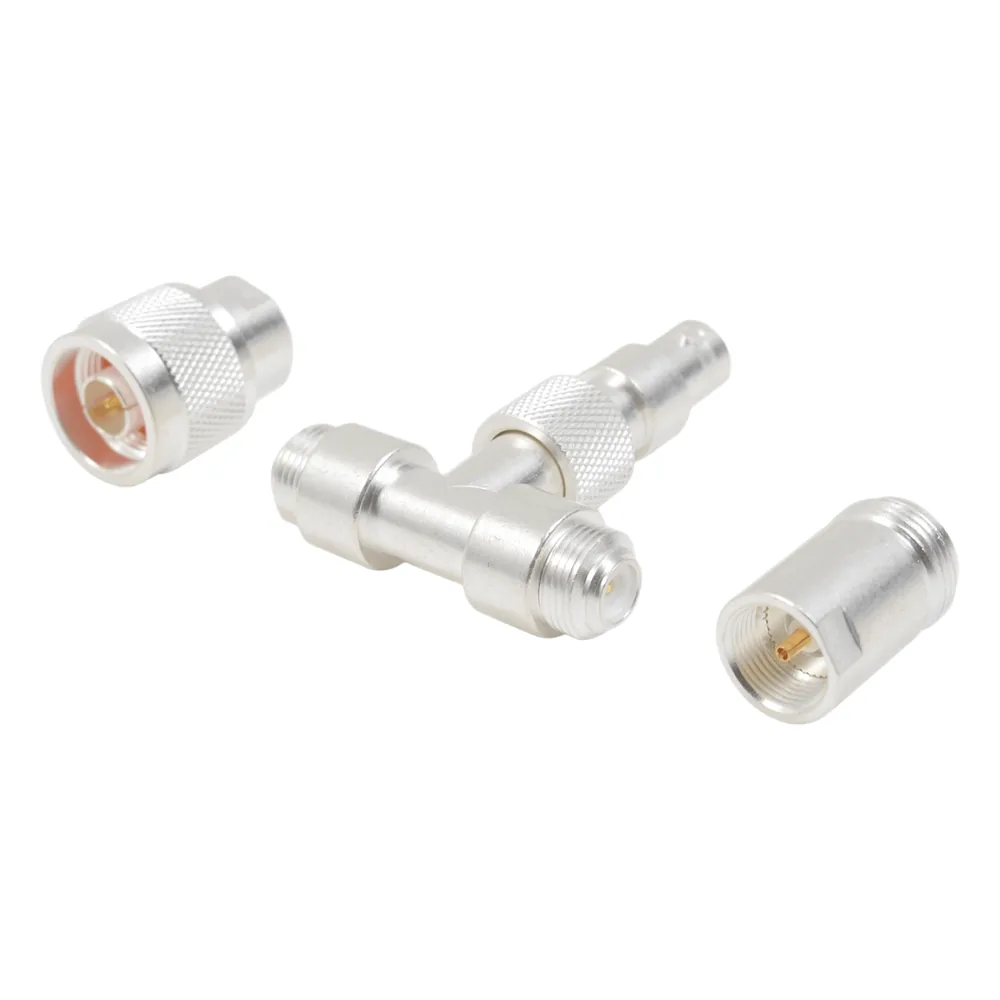 Adaptador UNIDAPT en T capacitiva, muestreador de BNC Hembra a 2 UNIDAPTs: N Macho y N Hembra.