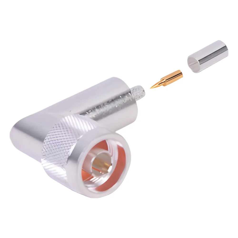 Conector N macho en A/R de anillo plegable para cable RG-58/U.
