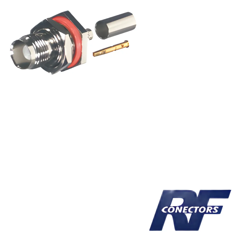 Conector TNC Hembra Hermético, montaje Trasero, D plano.
