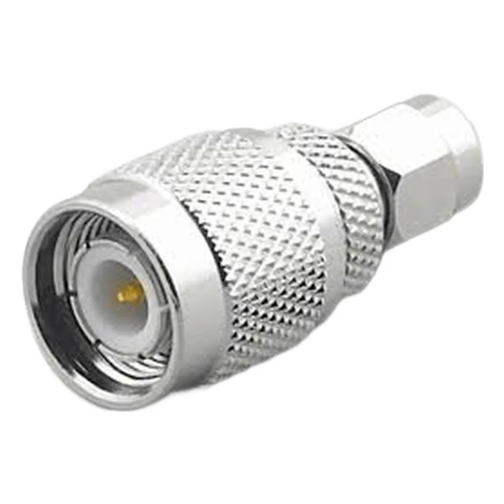 Adaptador en Línea, de Conector SMA Macho a TNC Macho, Níquel/ Oro/ Teflón.