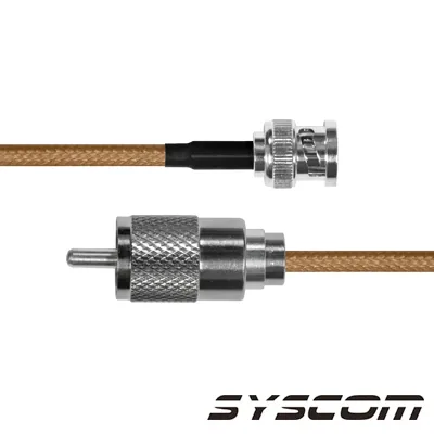 Cable RG-142/U, con conectores BNC Macho / UHF Macho.