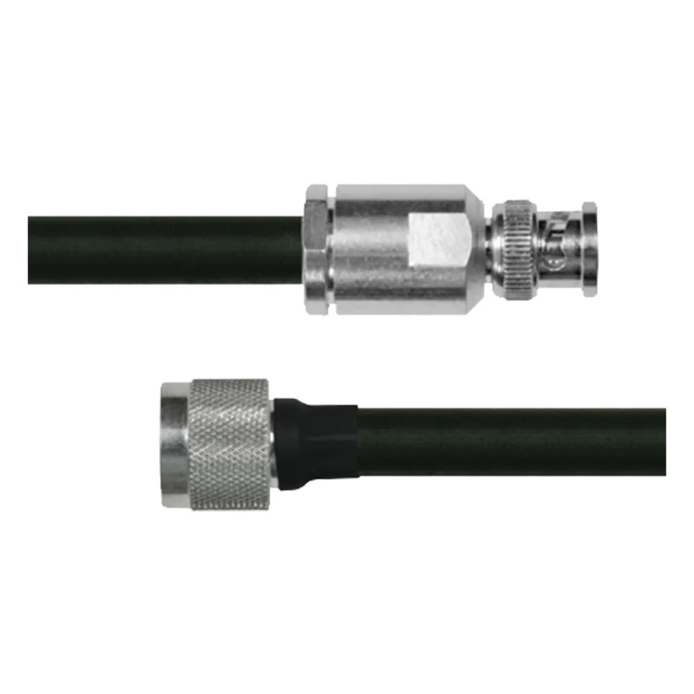 Cable Coaxial RG-214/U de 110 cm, en 50 Ohm, 0.425", CD-4 GHz, con Conectores BNC Macho a N Macho.