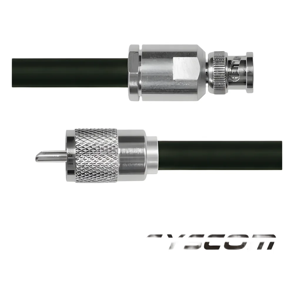 Cable RG214, con conectores BNC Macho / UHF (PL-259) Macho.