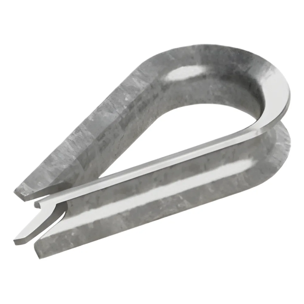 Guardacabo/Cuello/Rozadera para cable de 3/16". Fabricado de Acero Acabado Galvanizado
