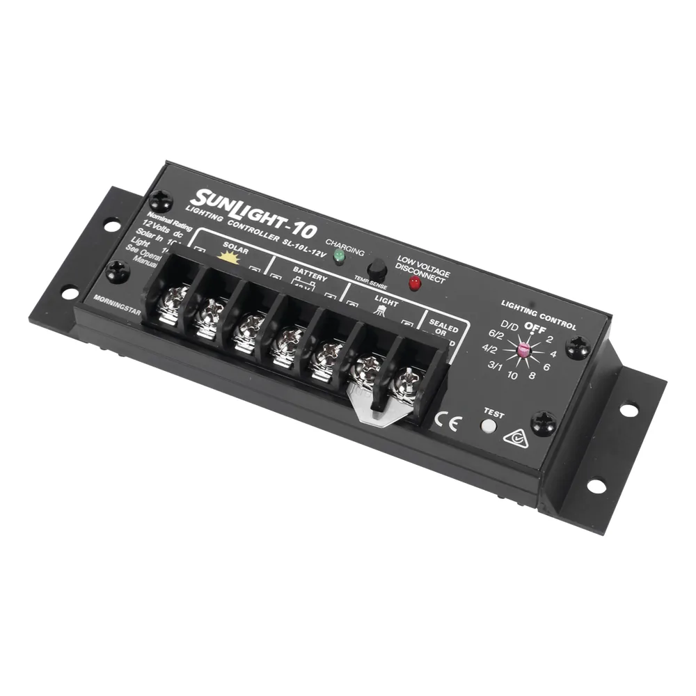 Controlador Solar para Iluminación de Luz Mercurial, Estaciones de Autobús y Señalamientos 10 A, 12 Vcc.
