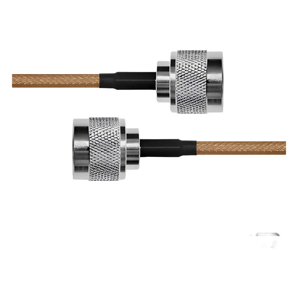 Cable Coaxial RG-142/U de 60 cm. para 50 Ohm, con Conectores N Macho a N Macho.