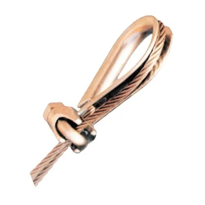Abrazadera tipo perro o nudo, para cable de 1/4".