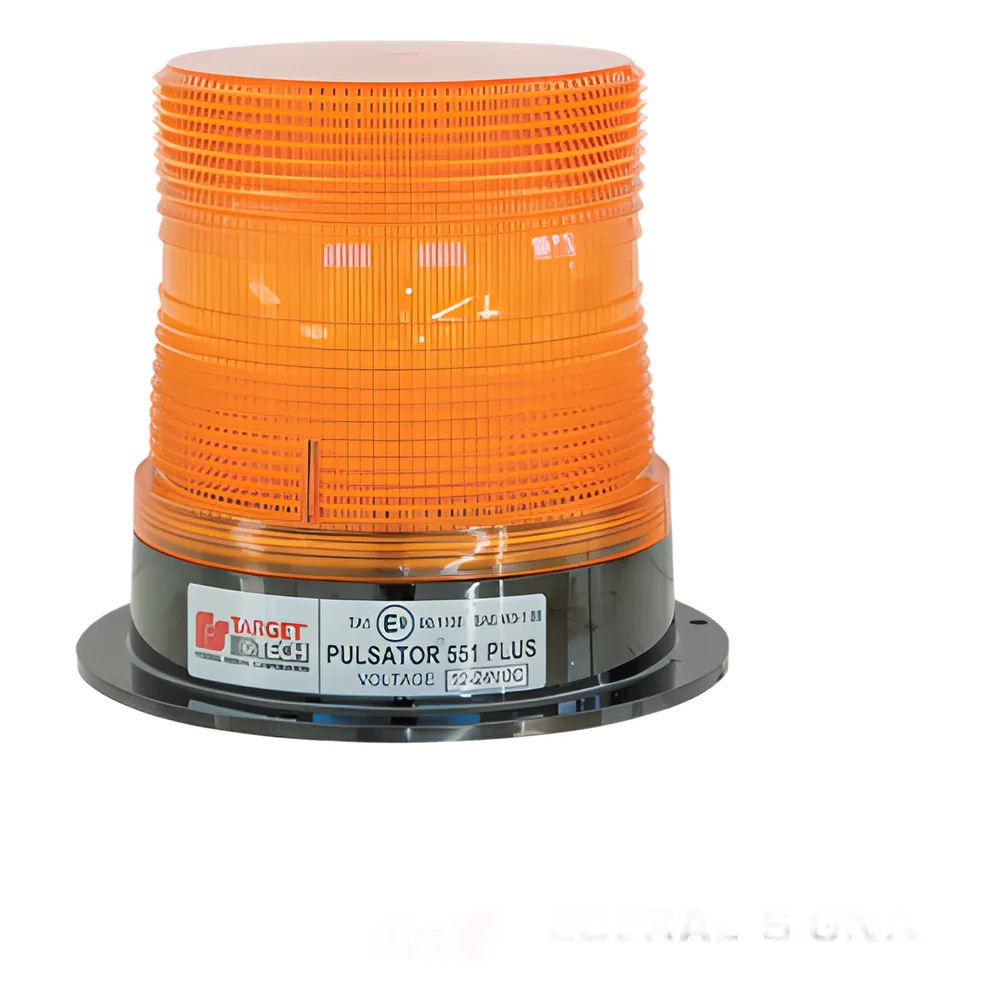 Estrobo PULSATOR(R); 551 PLUS Faro de Flash Sencillo con Montaje Permanente, Color Ámbar, 8 J, 12-48 Vcc