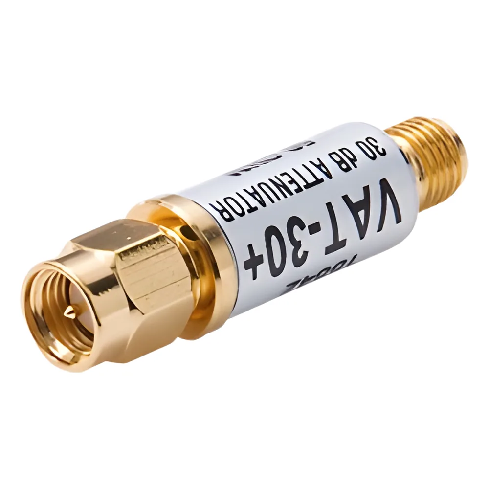 Atenuador en Línea de 30 dB, 0.5W, CD-6 GHz, Conectores SMA Macho-Hembra.