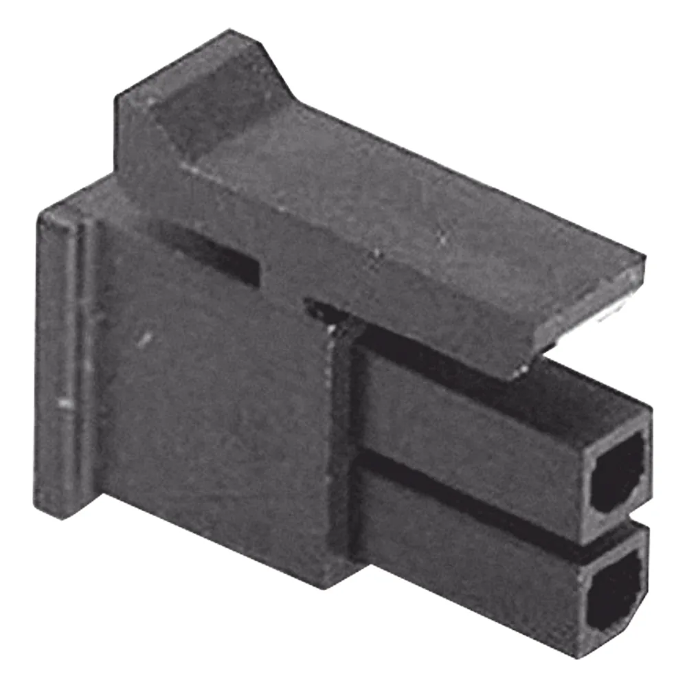 Receptáculo de dos posiciones en Conector Rectangular de Carcasa Negra de 0.118 "(3.00 mm) Molex.