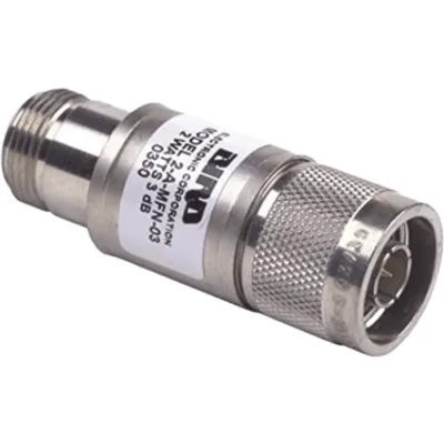 Atenuador en Línes de 3 dB, 2 W. Máximo, CD-4 GHz, Conectores N Macho-Hembra.