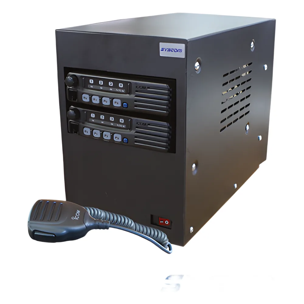 Repetidor Compacto con Radios ICF-221SM, Señalización MDC-1200, UHF 440- 490 MHz y 45 Watts.