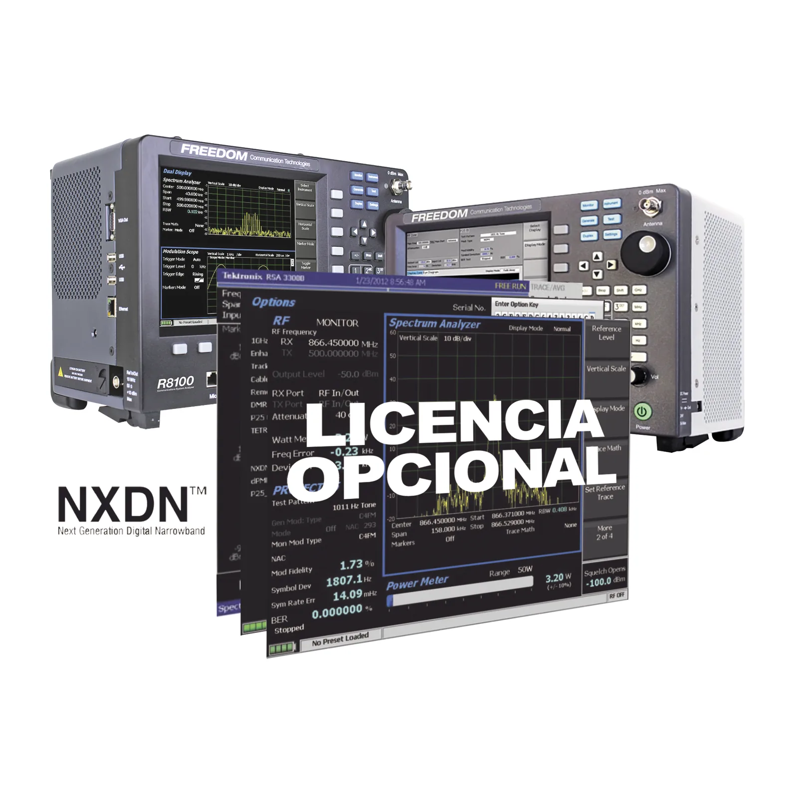 Opción de Software para prueba de Sistemas con Protocolo NXDN en R8000 /R8100.