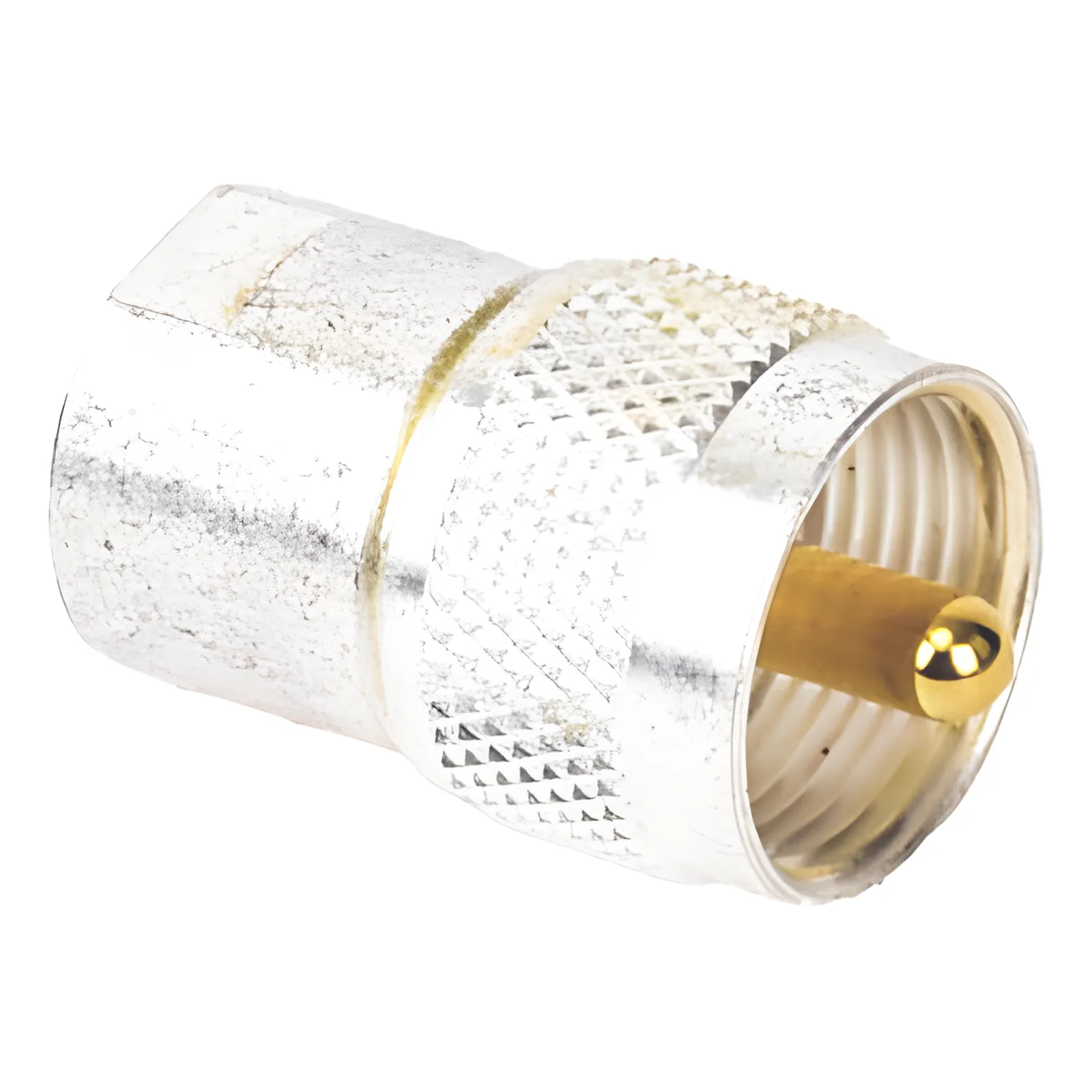 Adaptador UNIDAPT Hembra a UHF Macho (PL-259). Plata / Oro / Teflón.