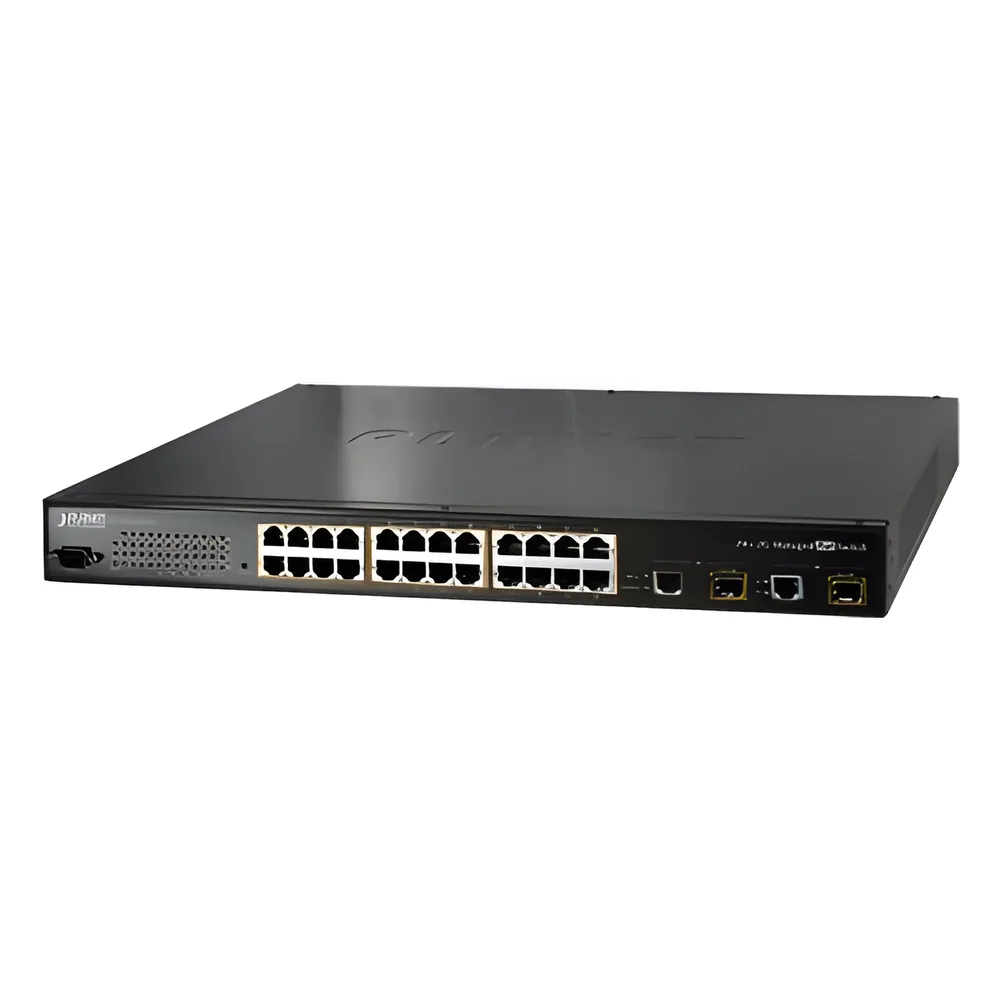 Switch PoE administrable L2 de 24 puertos PoE 802.3af a 10/100 Mbps + 2 puertos Gigabit/SFP