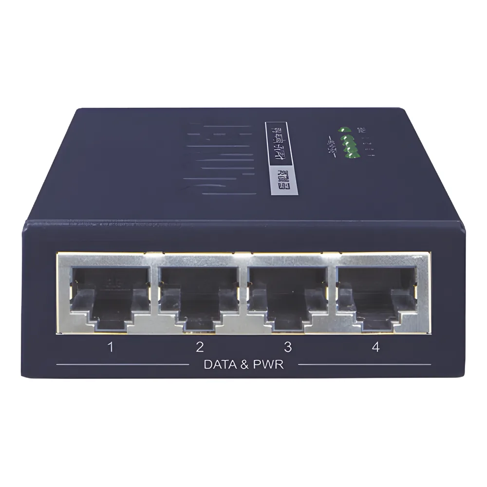 Inyector High PoE, de 4 Puertos Gigabit de Entrada, 4 Puertos PoE 802.3af/at Gigabit de Salida Para Cada Puerto, Hasta 30 W por interfaz