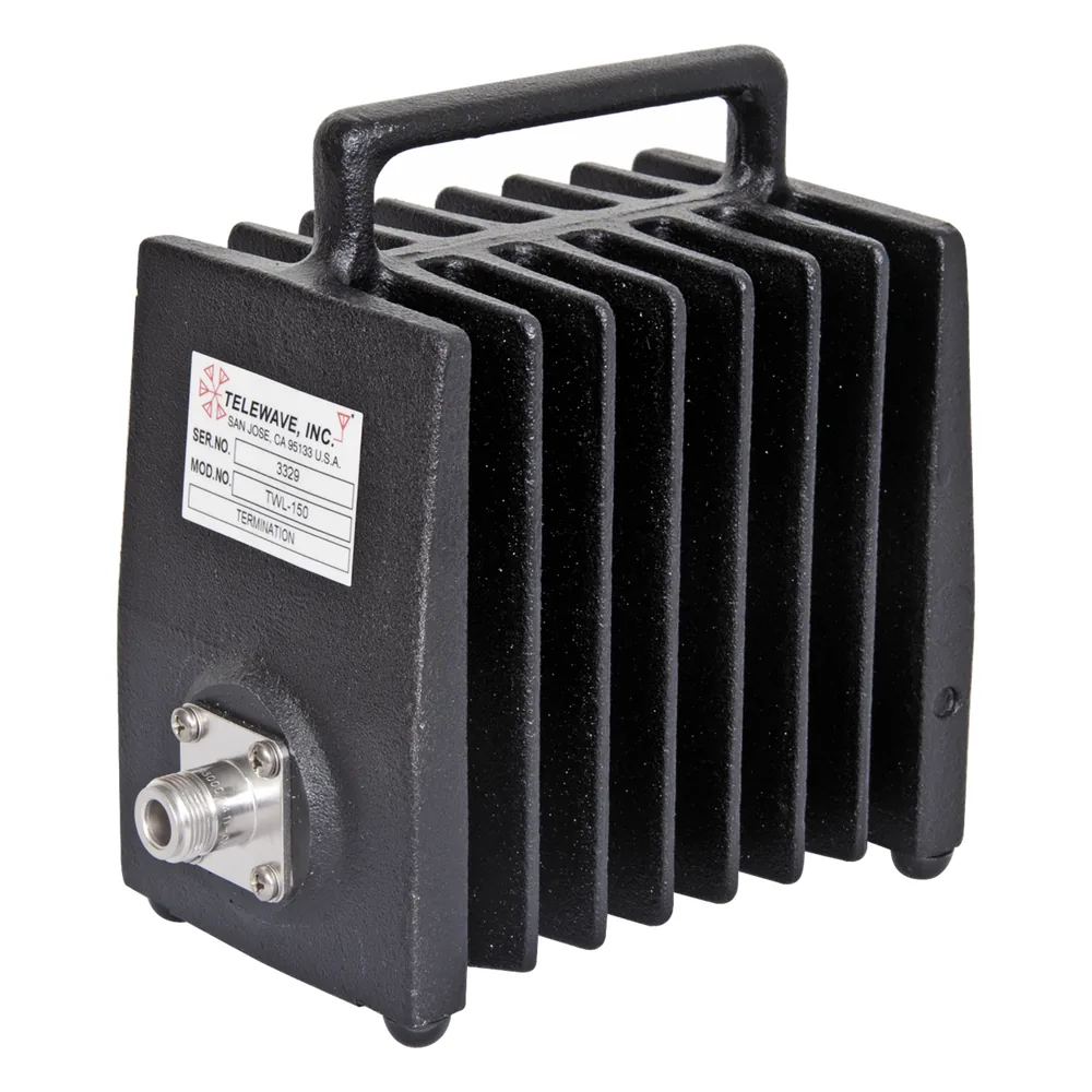 Carga Fantasma 50 Ohm, 100% Ciclo Continuo, 150 Watt, 0-2500 MHz, Conector N Hembra.