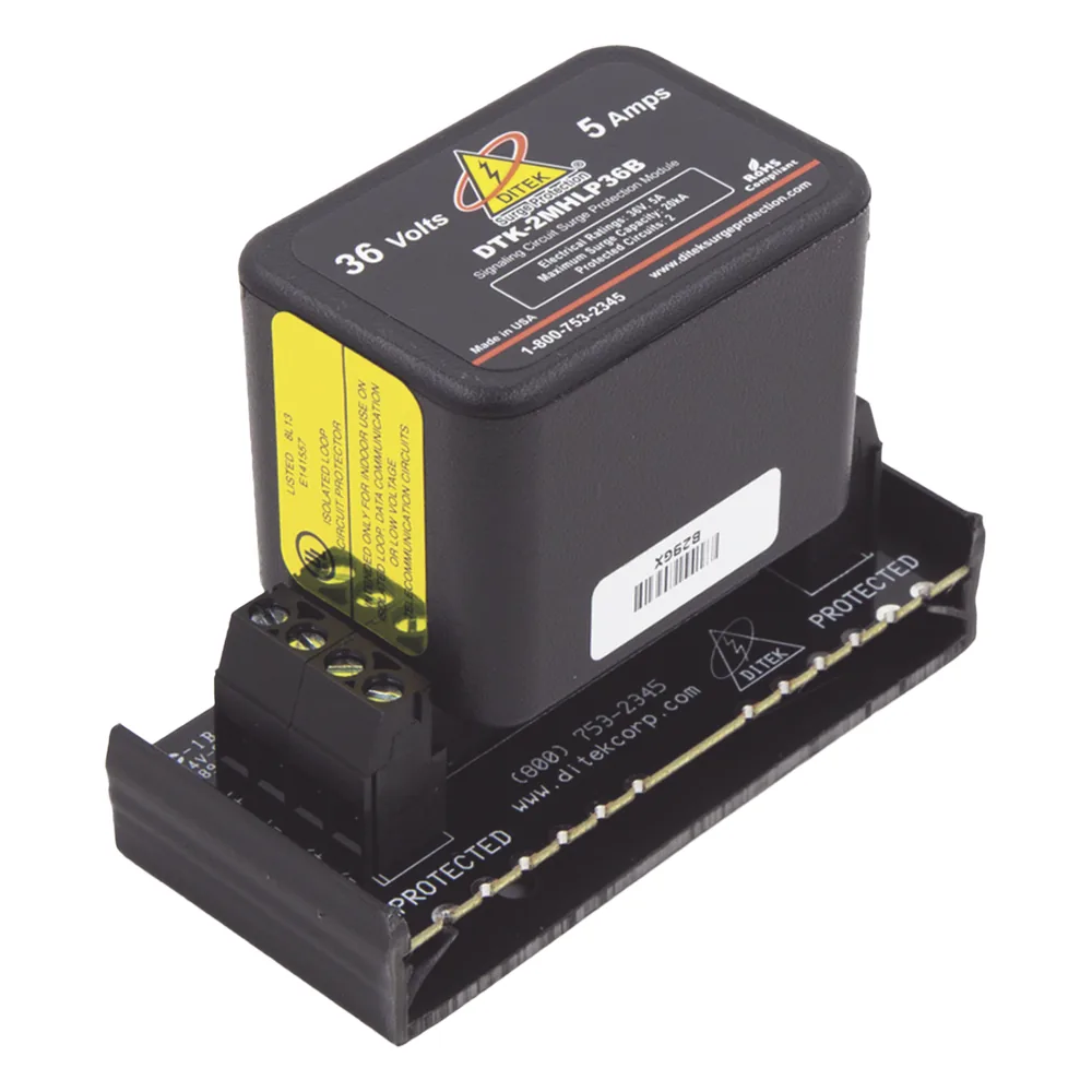 Protector Modular 36 V / 2 Pares / Hot-Swap / Tecnología SAD / Voz Datos y Señalización