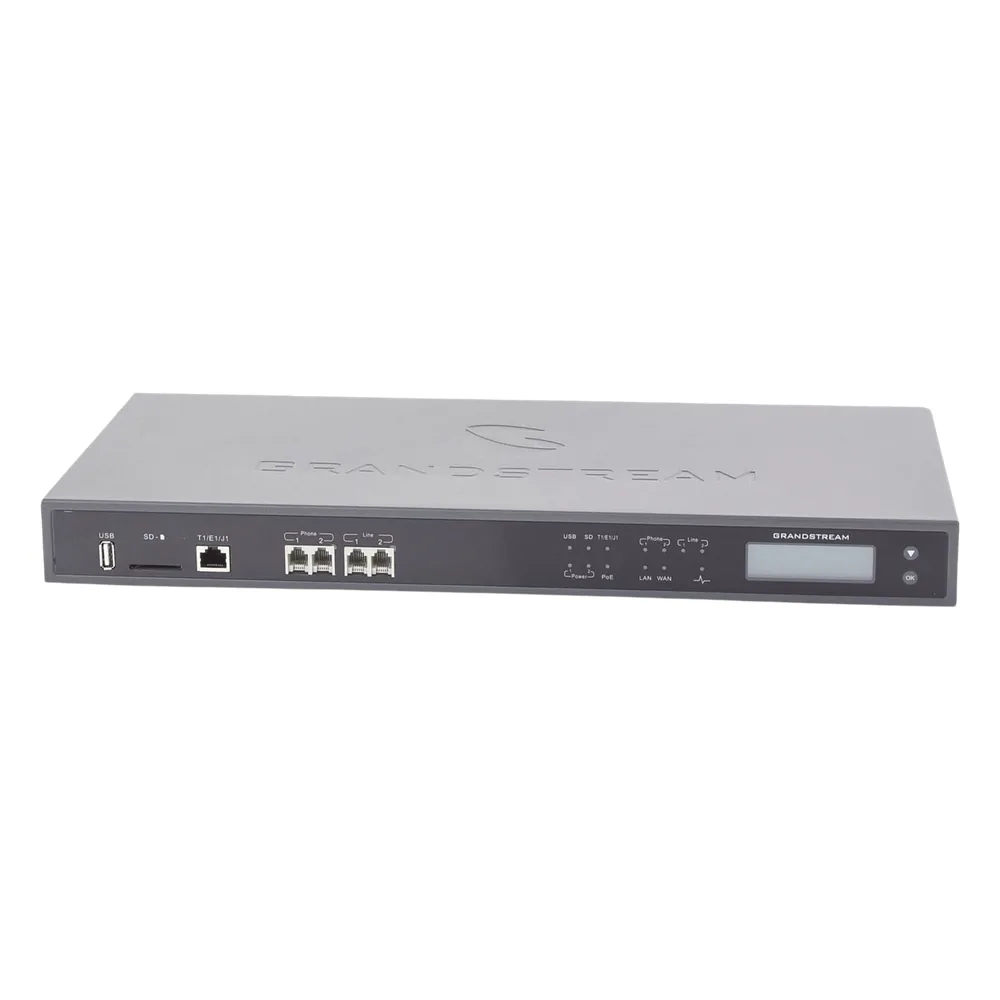 IP-PBX GrandStream Con 1 puerto T1/E1 y 2 puertos FXO, hasta 2000 extensiones con 200 llamadas simultáneas