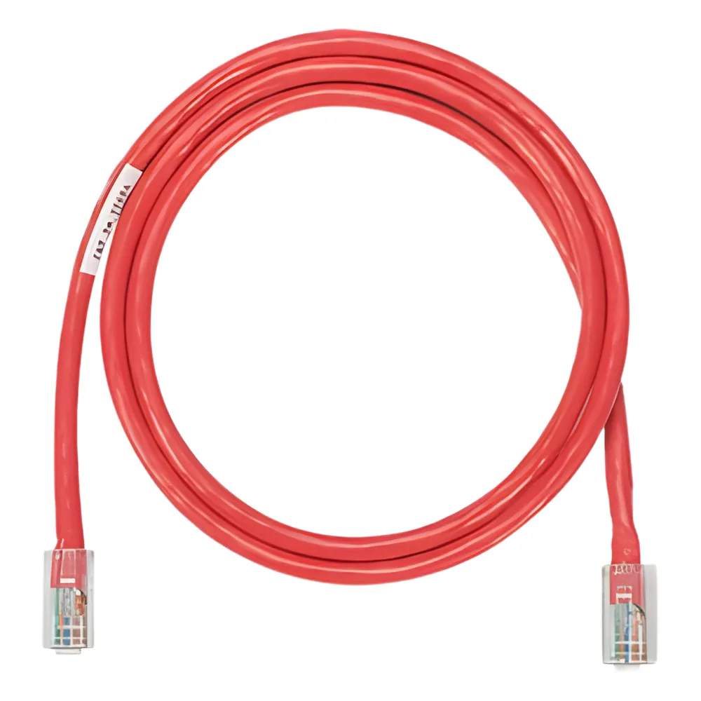 Cable de Parcheo UTP Categoría 5e, con Plug Modular en Cada Extremo - 4.3 Metros (14.11 Pies) - Rojo