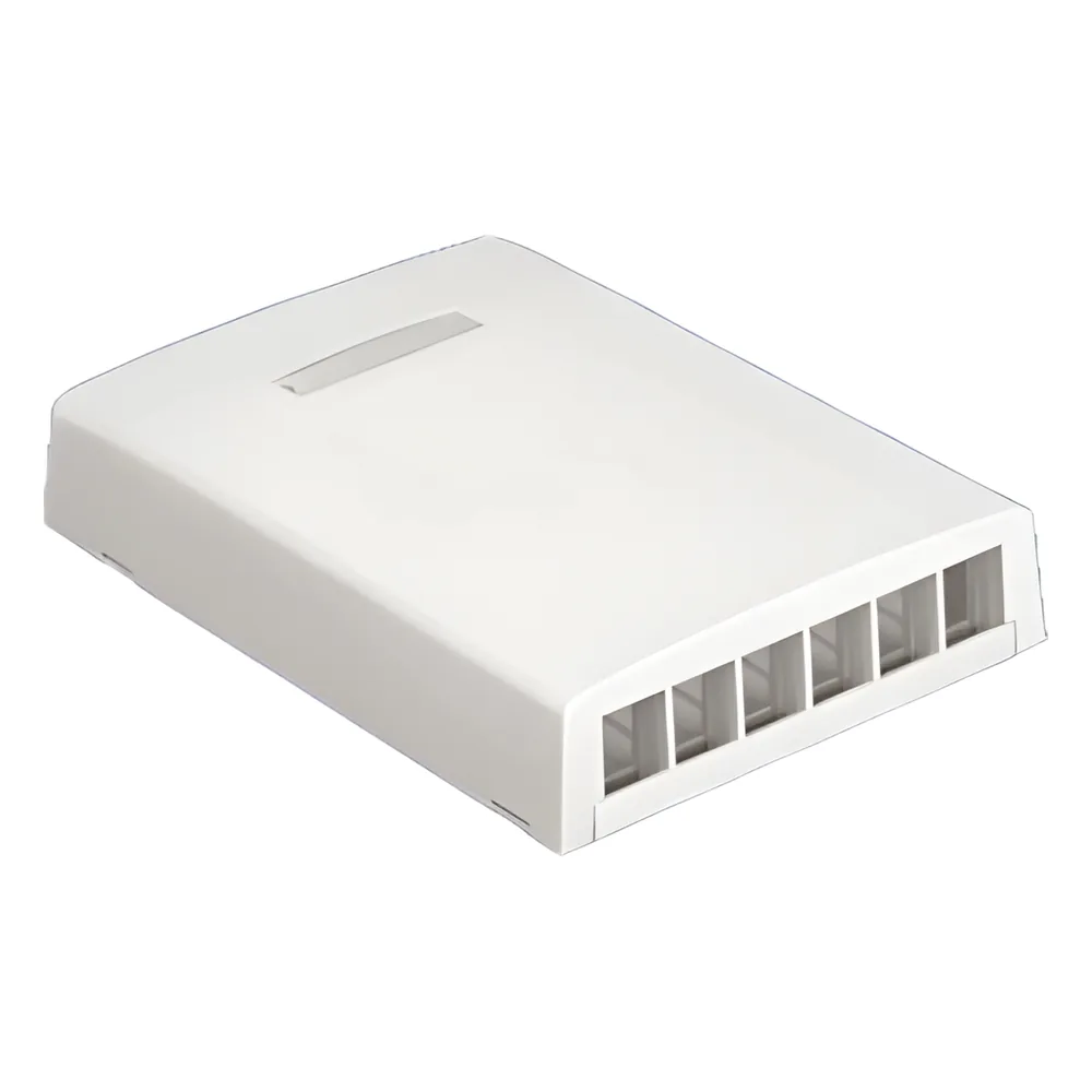 Caja de montaje en superficie para 6 módulos - Blanco Mate