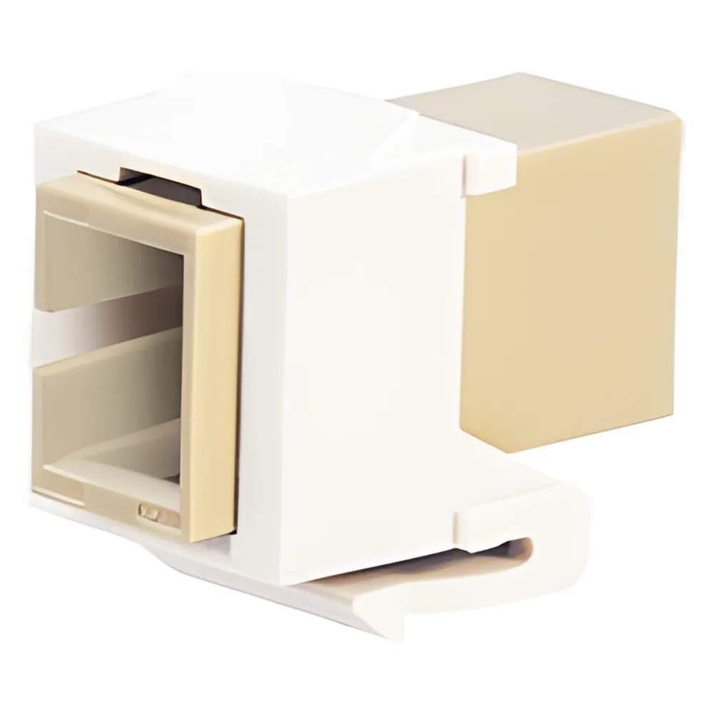 Módulo Acoplador SC Simplex, para Fibra Óptica Monomodo OS1/OS2, Tipo Keystone, Color Blanco Mate