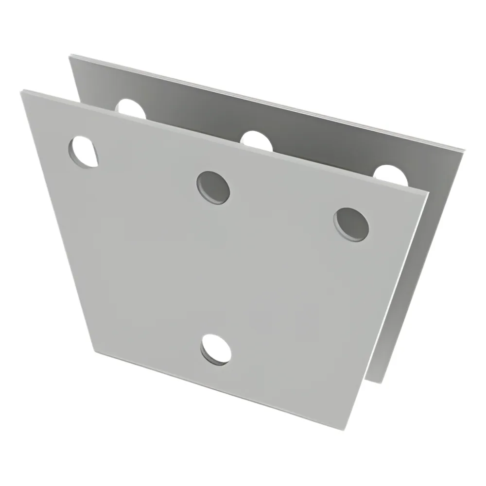 Par de Placas Igualadoras de con Perforaciones para 3 Retenidas. Galvanizado Electrolítico.