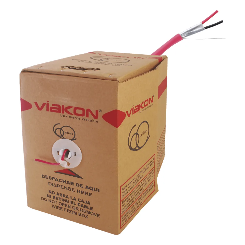 2 X 16 AWG / Incendio / FPLR / Blindado / 305 Metros (1000 Pies) / Alambre / Hecho en México