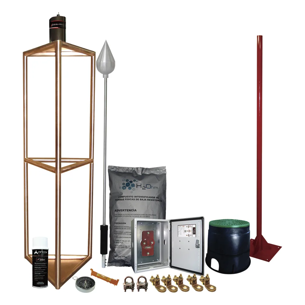 Kit Pararrayo con Accesorios para Protección de Diámetro de 300m.