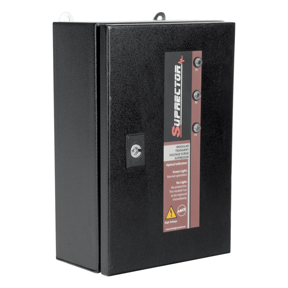 Supresor de Pico Clase C con Voltaje de Operación 220/380 Vca, 3 Fases, 200 KA