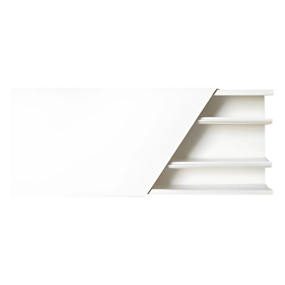 Canaleta color blanco de 3 vías, de PVC auto extinguible, 60 x 25 x tramo 2.5m (5401-01250)