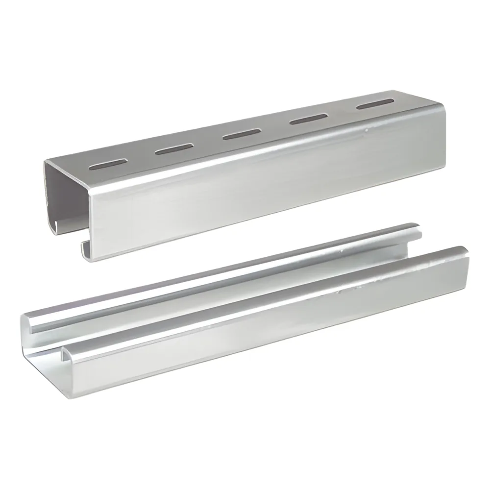 Unicanal liso 4x2 cm, 3000 mm de Longitud, con acabado ElectroZinc